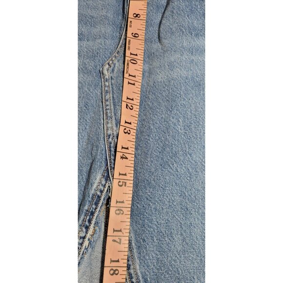 American Eagle Denim Midi skirt Womens Vintage Iconic Size 6 Denim Waistband - Picture 8 of 9